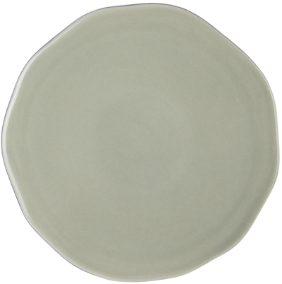 Shop Marloe Marloe Gray & Navy Display Plate In Slate Grey