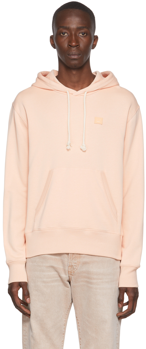 Acne Studios Tennis Face Hoodie Sweatshirt In Powder Pink | ModeSens