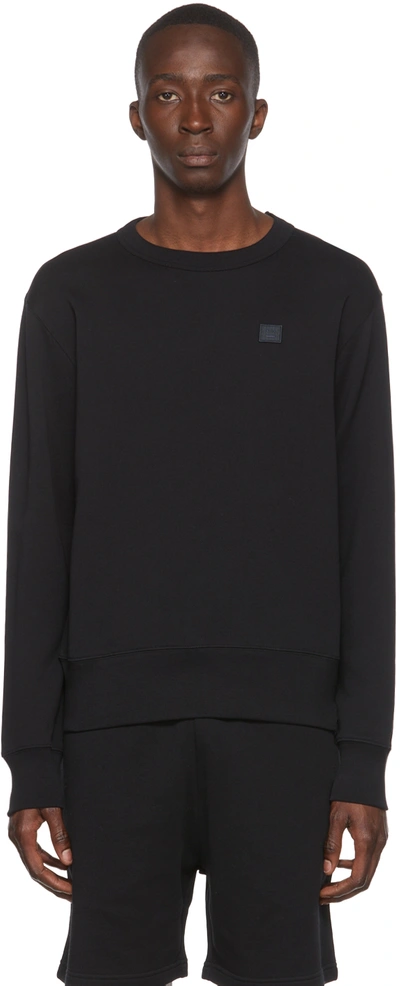 Shop Acne Studios Black Cotton Sweatshirt In 900 Black