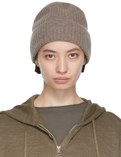 Shop Extreme Cashmere Taupe N°211 Ami Beanie In Tree