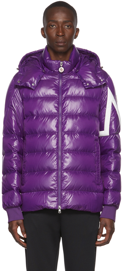 Shop Moncler Purple Corydale Down Jacket In 61c Purple