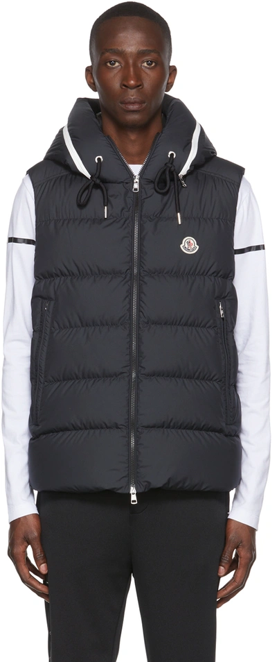 Shop Moncler Black Cardamine Down Vest In 999 Black