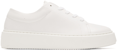 Shop Ganni White Sporty Sneakers In 135 Egret