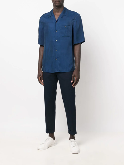 Shop Filippa K Terry Tapered-leg Trousers In Blue