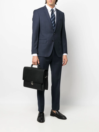 Aspinal Of London City Laptop Leather Briefcase In Black