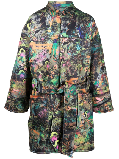 Shop Liberal Youth Ministry Graphic-print Jacket In Green