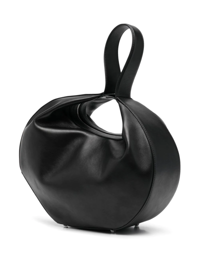 Patrizia Pepe Hobo Large Bangle Bag In Black