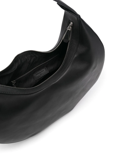 Patrizia Pepe Hobo Large Bangle Bag In Black