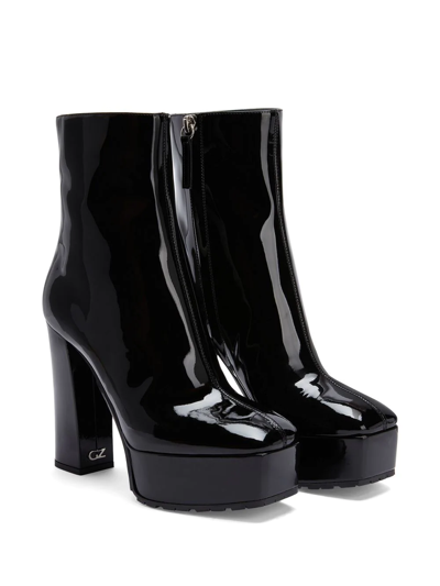 Shop Giuseppe Zanotti Morgana Platform 120mm Ankle Boots In Black
