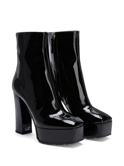 Giuseppe Zanotti Morgana Platform 120mm Ankle Boots In Black
