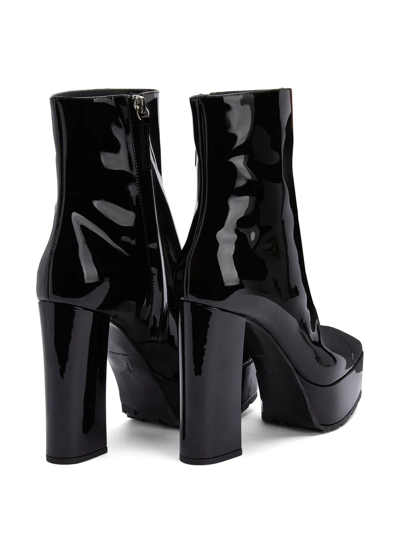 Giuseppe Zanotti Morgana Platform 120mm Ankle Boots In Black