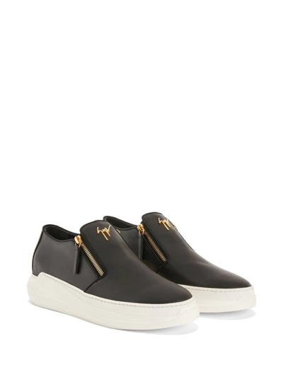 Shop Giuseppe Zanotti Conley Slip-on Sneakers In Black