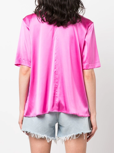 Shop Xacus V-neck Blouse In Pink