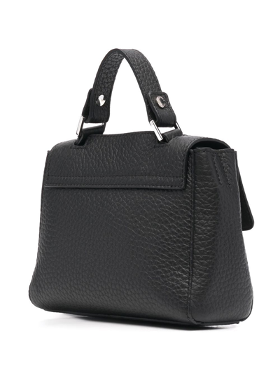 Orciani Sveva Soft Medium Bag Black In Black