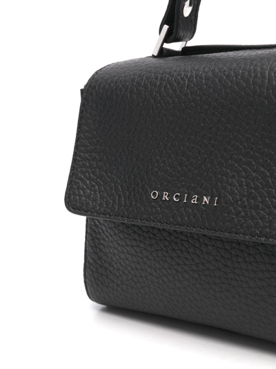 Orciani Sveva Soft Medium Bag Black In Black