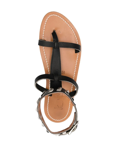 Shop Kjacques Forbak Leather Sandals In Black