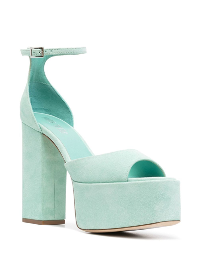 Paris Texas Tatiana 130mm Suede Platform Sandals In Blue