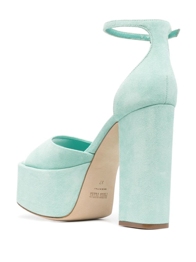 Shop Paris Texas Tatiana 130mm Suede Platform Sandals In Blue