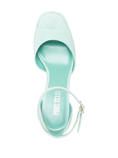 Paris Texas Tatiana 130mm Suede Platform Sandals In Blue