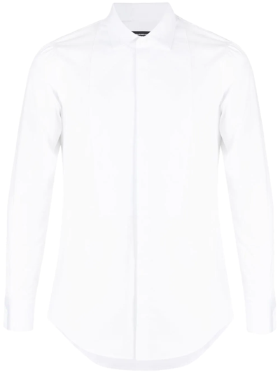 Shop Dsquared2 Concealed Button-down Shirt In White