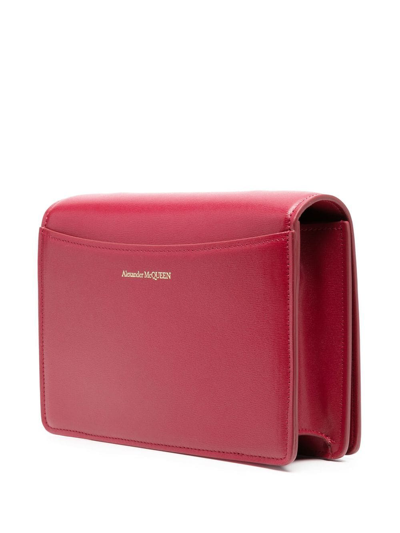 Alexander Mcqueen Four Ring Shoulder Bag In 红色