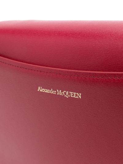 Alexander Mcqueen Four Ring Shoulder Bag In 红色
