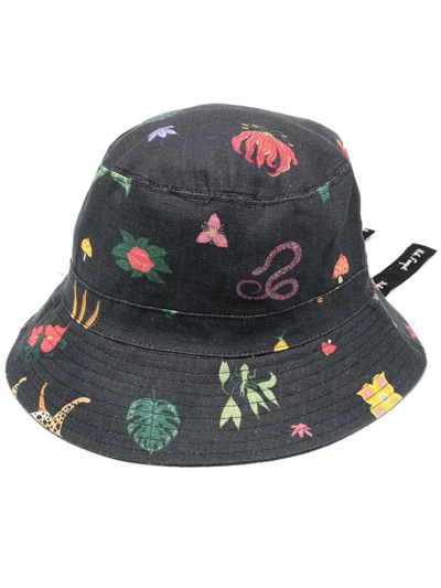 Shop Nick Fouquet Linen Bucket-hat In 黑色