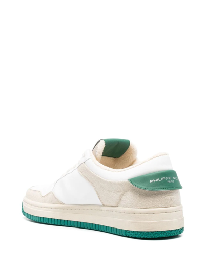 Shop Philippe Model Paris Lylu Low-top Lace-up Sneakers In White