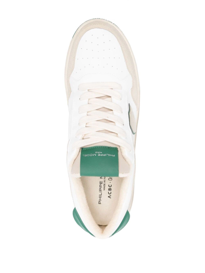 Shop Philippe Model Paris Lylu Low-top Lace-up Sneakers In White