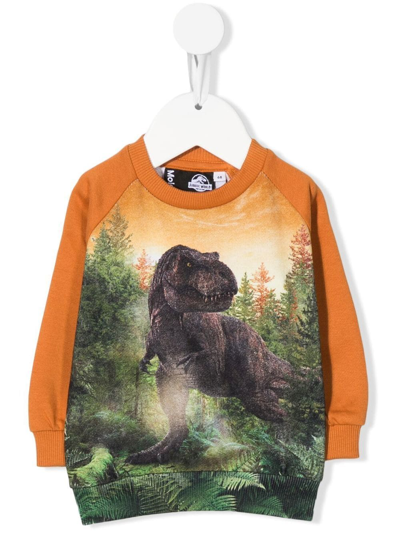 Shop Molo Graphic-print Sweatshirt In 橘色