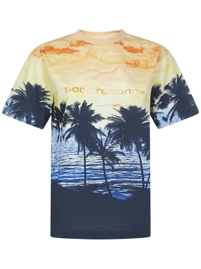 Shop Rabanne Sunset T-shirt In Multicolore