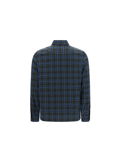 Shop Loewe Anagram Shirt In Dark Grey/blue