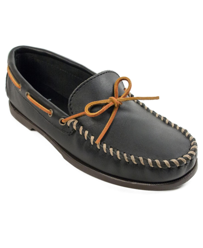 Shop Minnetonka Men's Camp Moccasin Loafers In Black I