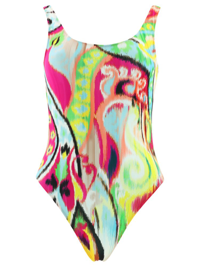 Shop Etro Graphic Printed One Piece Swimsuit In Multi