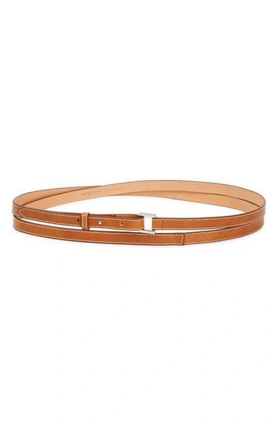 Shop Lafayette 148 Double Wrap Leather Belt In Copper