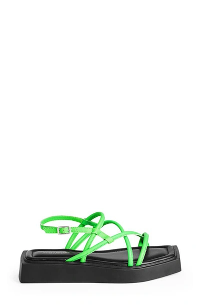 Shop Vagabond Shoemakers Evy Strappy Sandal In Electric Green