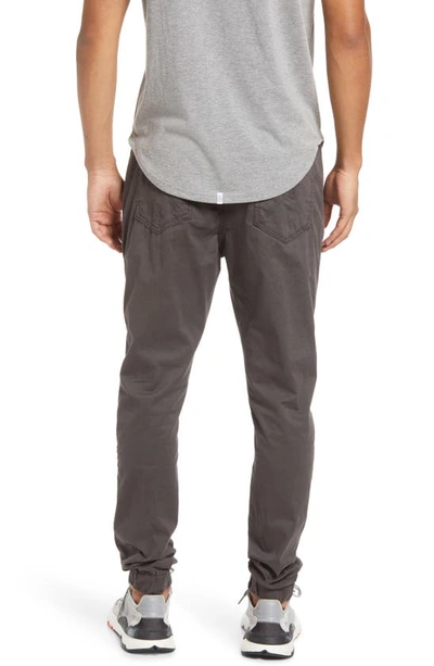 Kuwalla Midweight Stretch Cotton Chino Joggers In Charcoal