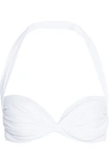 Norma Kamali Bill Ruched Halterneck Bikini Top