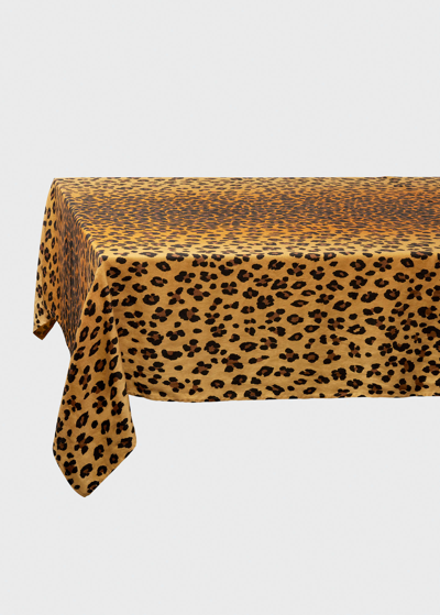 Shop L'objet Leopard Sateen Tablecloth, Large, 70" X 126"