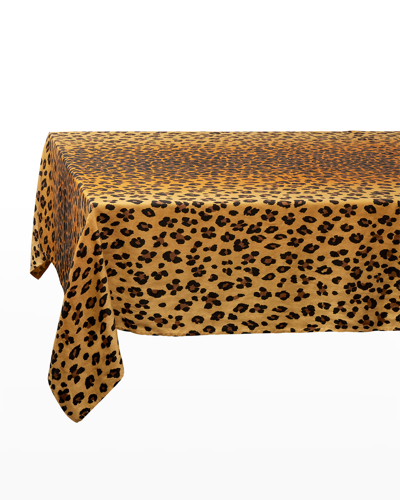 Shop L'objet Leopard Sateen Tablecloth, Large, 70" X 126"