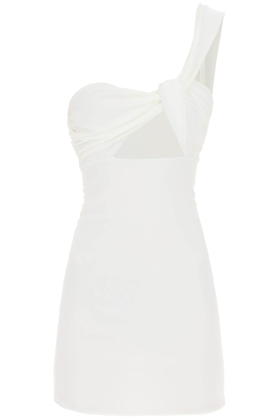Shop Gauge81 'jinan' One-shoulder Mini Dress In White