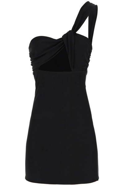 Shop Gauge81 'jinan' One-shoulder Mini Dress In Black