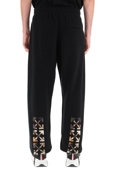 Shop Off-white Caravaggio Arrows-print Sweatpants In Black