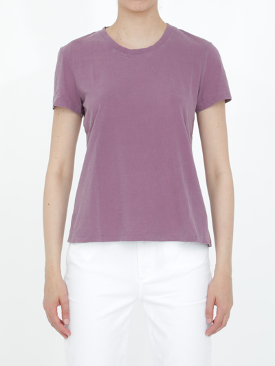 Shop James Perse Crewneck Violet T-shirt In Purple