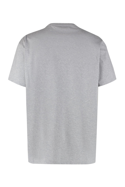 Shop Alexander Mcqueen Printed Cotton T-shirt In Grey