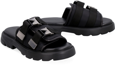 Shop Bottega Veneta Flash Technical Fabric Sandal In Black