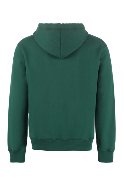 Shop Dsquared2 Logo Cotton Hoodie In Green