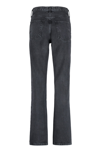 Shop Agolde Lyle Slim Fit Jeans In Black