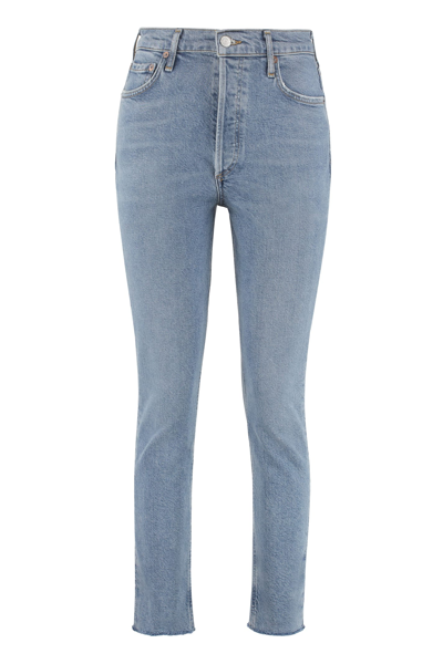 Shop Agolde Nico Slim Fit Jeans In Denim