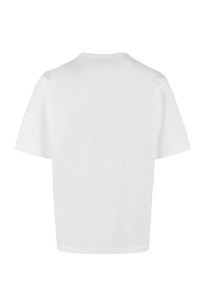 Shop Dsquared2 Icon Hilde Print Cotton T-shirt In White